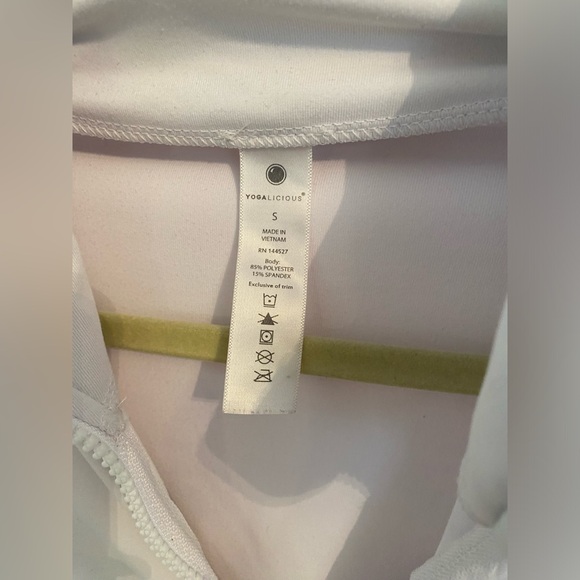 White Athletic Zip Up - Picture 3 of 3